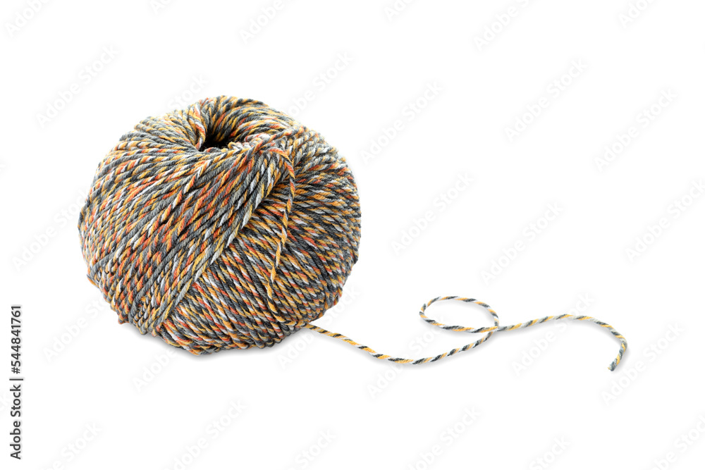 Soft colorful woolen yarn on white background Soft colorful woolen yarn on white background