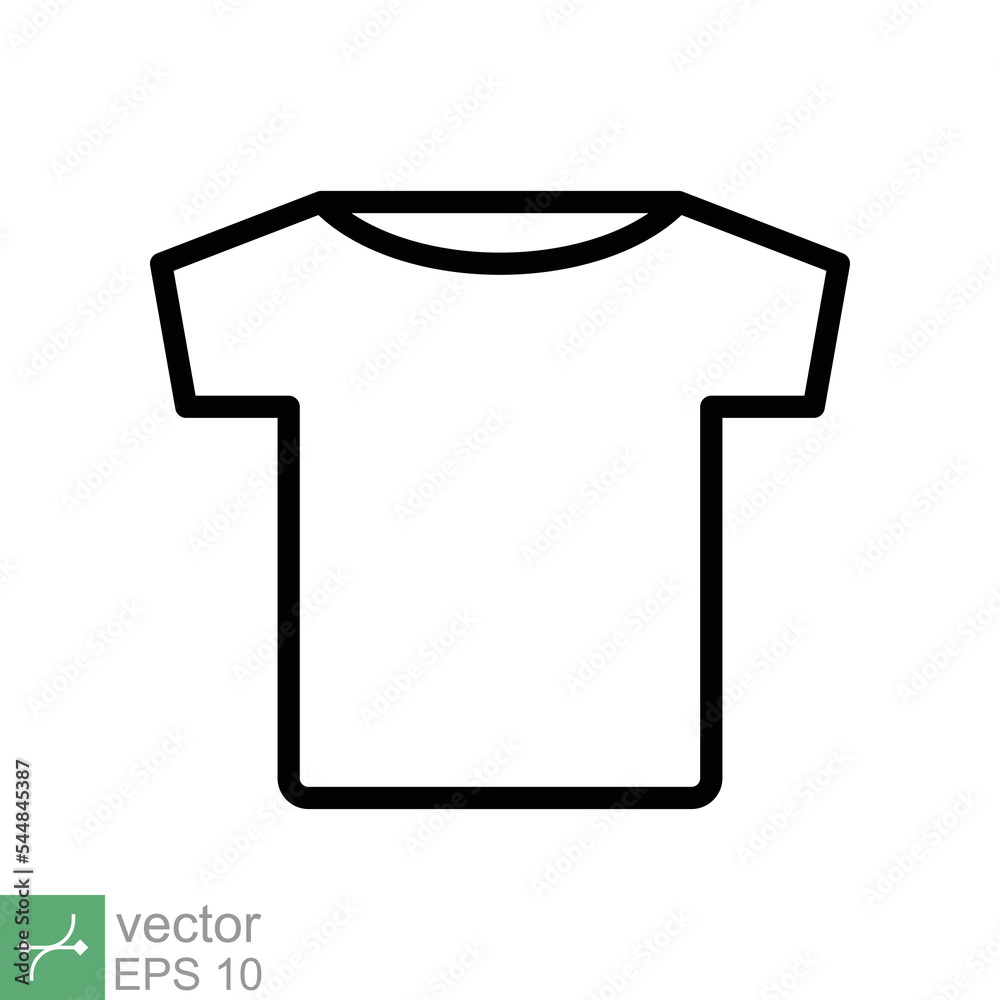 T-shirt icon. Simple outline style. Shirt, tee, sport, clothes, blank, fashion concept. Thin line vector illustration isolated on white background. EPS 10. T-shirt icon. Simple outline style. Shirt, tee, sport, clothes, blank, fashion concept. Thin line vector illustration isolated on white background. EPS 10.