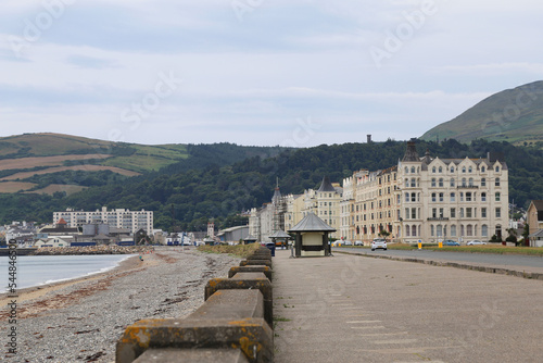 A long view along Mooragh Promenade in Ramsey on the Isle of Man. photo