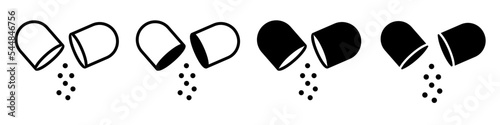 Tableau sur toile Pills icon vector set