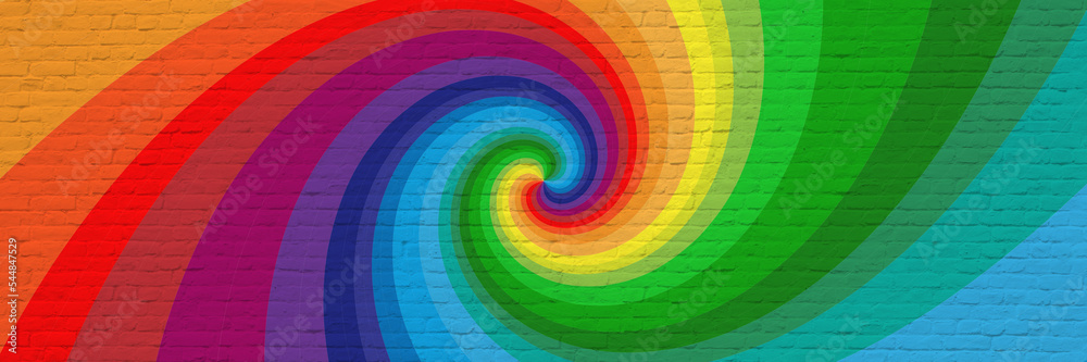 Obraz premium Background with rainbow colored spirals