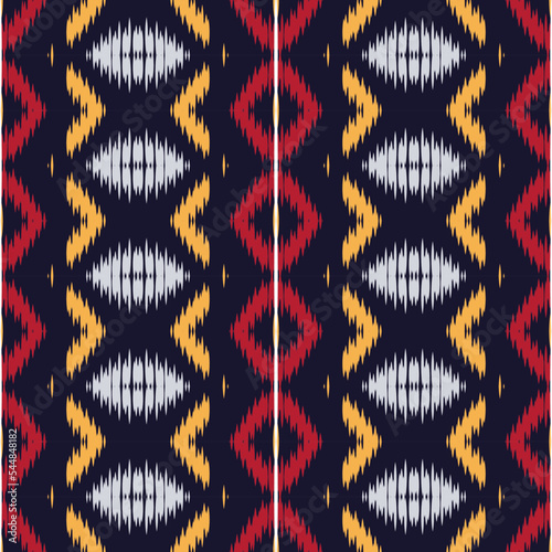 ฺฺBatik Textile Motif ikat designs seamless pattern digital vector design for Print saree Kurti Borneo Fabric border brush symbols swatches party wear
