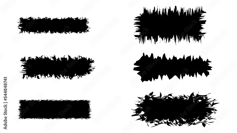brush strokes set with different shape isolated on white background for creative graphic design brush strokes set with different shape isolated on white background for creative graphic design