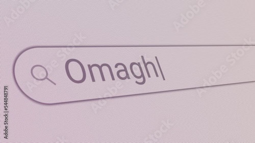 Search Bar Omagh 
Close Up Single Line Typing Text Box Layout Web Database Browser Engine Concept photo