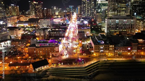 Downtown Nashville timelapse on a Saturday night. photo