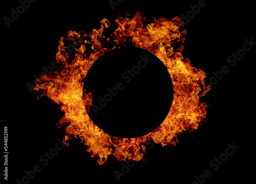 Fire circle with free space for text.