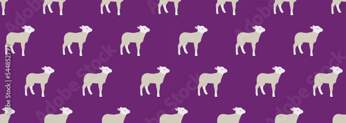 Fototapeta Naklejka Na Ścianę i Meble -  sheep pattern, Sheeps, Colorful seamless pattern with animals, Decorative cute wallpaper, good for printing. Overlapping background vector