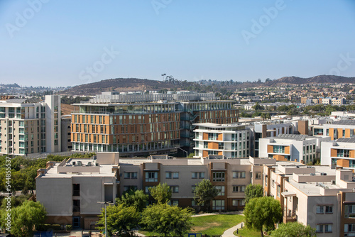 Daytime view of the downtown skyline of San Marcos, California, USA.