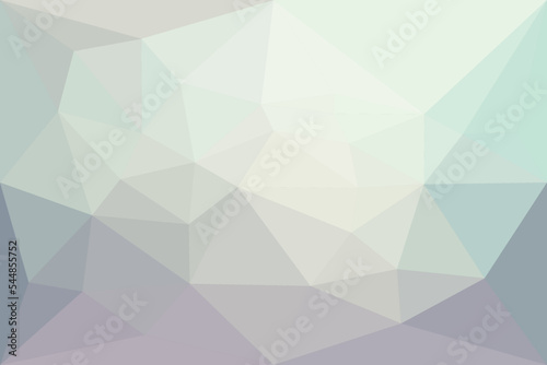 Vector Winter Polygonal Background. Ice Pattern. Ice Triangular Background. Blue Mosaic Template.