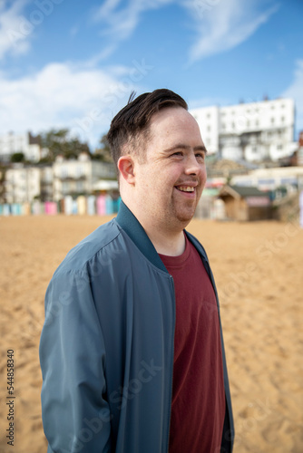 Portrait of mid adult man on beach