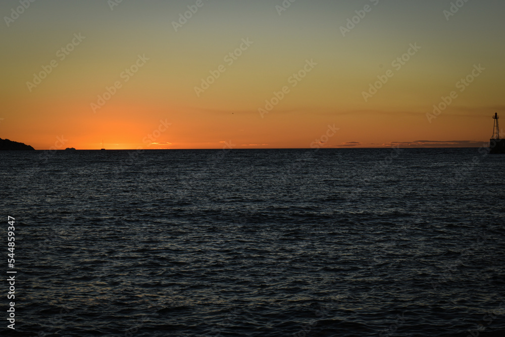 Beautiful sunset on the sea
