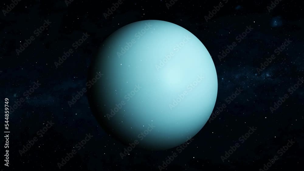 Viewing Uranus 3d planet on space Viewing Uranus 3d planet on space