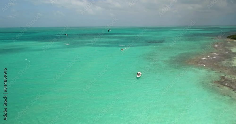 BOAT WAIT PEOPLE KITESURF, SALINAS LOS ROQUES ARCHIPELAGO, DRONE SHOT BOAT WAIT PEOPLE KITESURF, SALINAS LOS ROQUES ARCHIPELAGO, DRONE SHOT