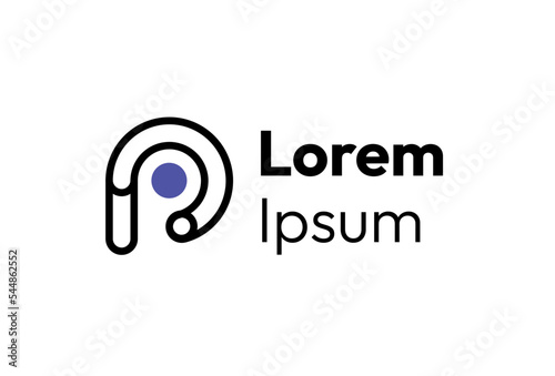 P letter modern logo, vector, minimal logotype outline, company business brand identity template 