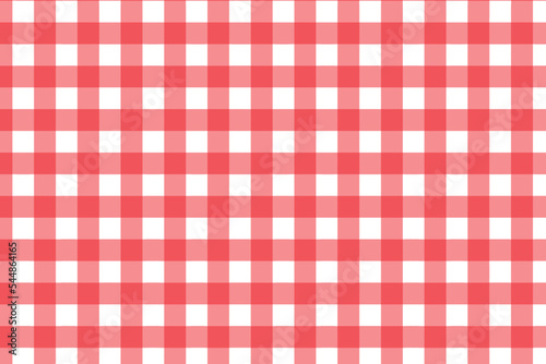 Gingham pattern design. Checked plaids in red.
