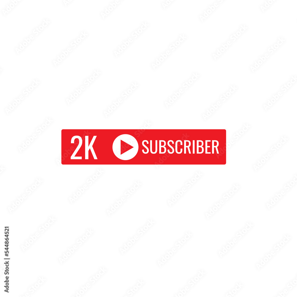 2K subscriber banner art template vector illustration. Ad banner tag for social media. 2K subscriber banner art template vector illustration. Ad banner tag for social media.