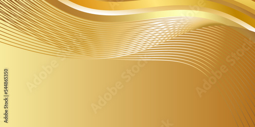 Particle drapery and smooth wave gold background. 3d illustration, 3d rendering.