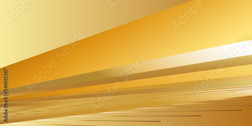 Particle drapery and smooth wave gold background. 3d illustration, 3d rendering.
