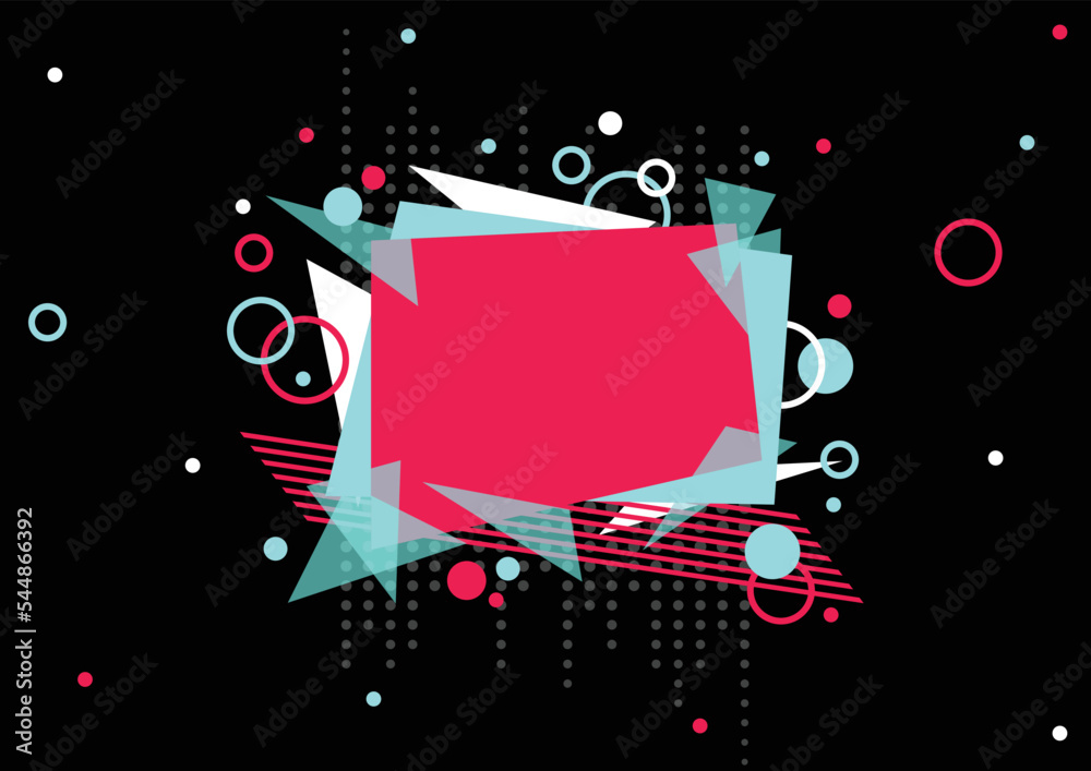 Abstract glitch TikTok background. Vector illustration. Abstract
