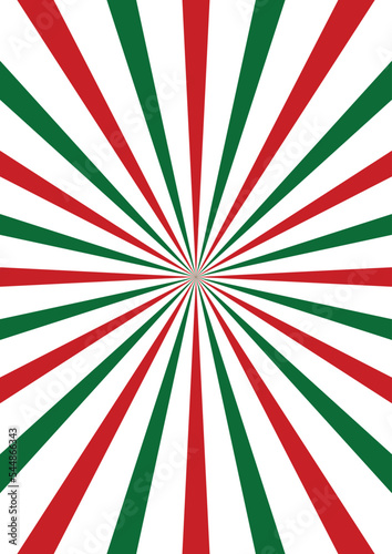 Sweet red green white candy abstract spiral background. Christmas celebration holiday design. Vector illustration