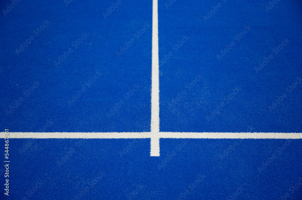 White lines of a padel court