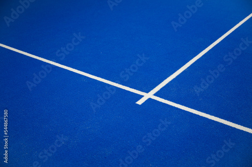 White lines of a padel court