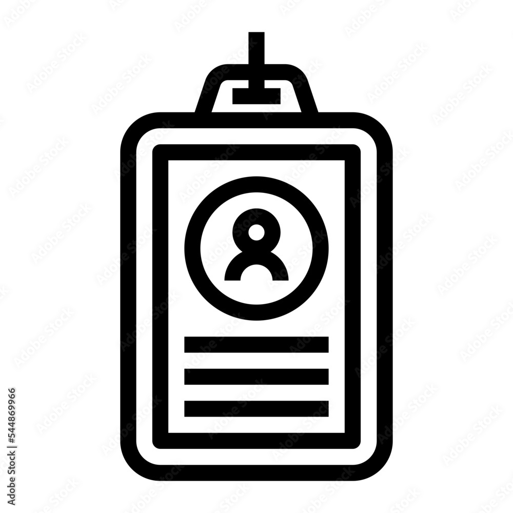 Icon Id Card With Style Outline Icon Id Card With Style Outline