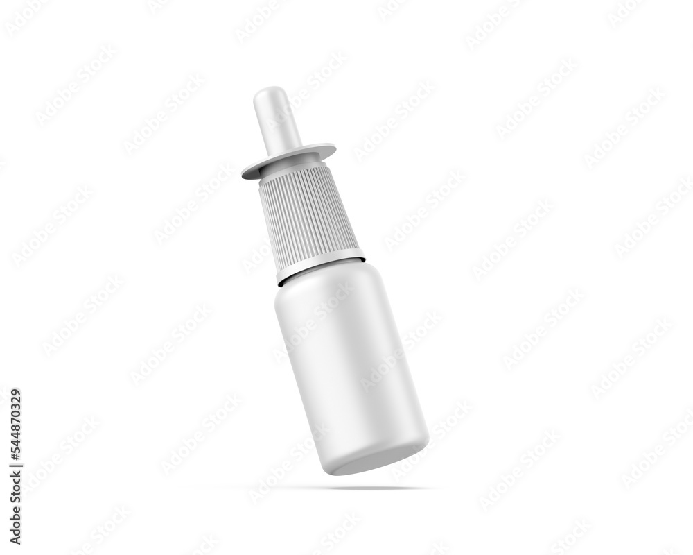 Blank plastic dropper bottle mockup for branding and promotion, 3d render illustration