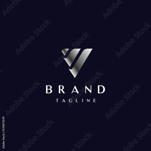 Abstract Design Initials Letter V Logo Icon. Minimalist Three Bold Lines Form an Abstract Triangle Symbol.