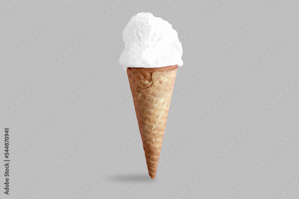 Ice cream cone mockup isolated on a background .3d rendering. Ice cream cone mockup isolated on a background .3d rendering.