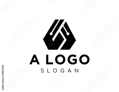 Logo about A Letter on a white background. created using the CorelDraw application.