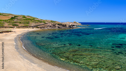 Isola di Minorca, Baleari, Spagna, spiaggia di Cavaleria