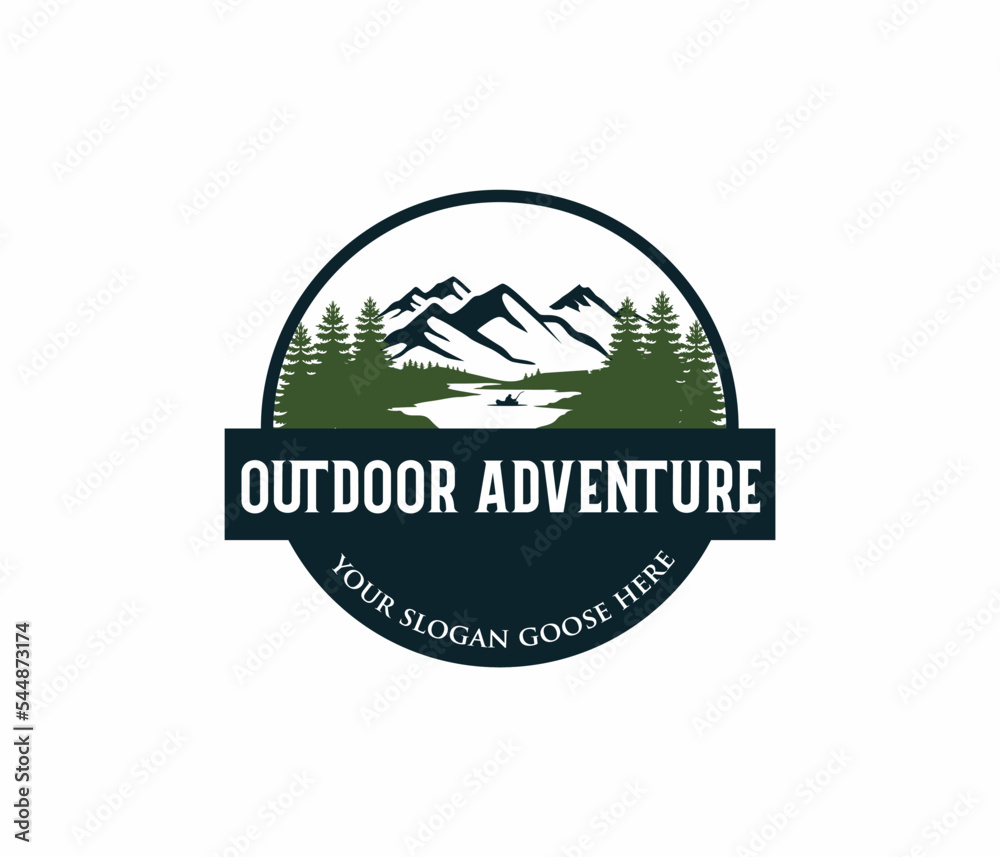 outdoor adventure logo design Stock Vector | Adobe Stock