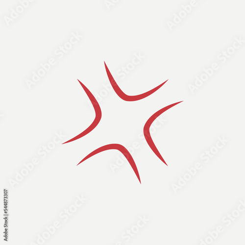 Angry sign vector. Discontent emotion