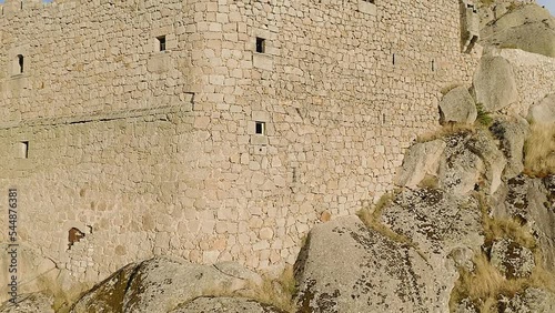 Aerial view of the castle of Aunkeospese in the province of Avila, Spain. photo