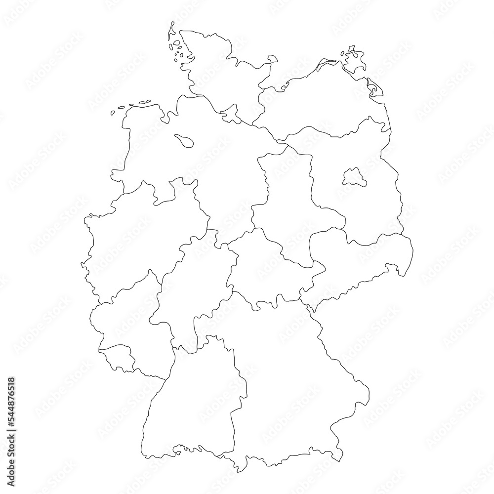 Germany map icon, geography blank concept, isolated graphic background vector illustration .