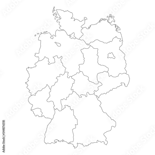 Germany map icon, geography blank concept, isolated graphic background vector illustration .