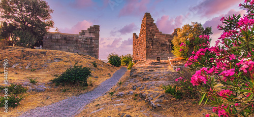 Myndos Gate (Bodrum City). Myndos, gate historical place in Bodrum, Turkey myndos gate, turkey history, historical Turkey culture. Before earthquake. Path to the gate of old fortress photo