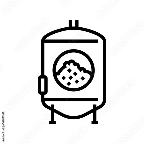 yeast beer production line icon vector. yeast beer production sign. isolated contour symbol black illustration