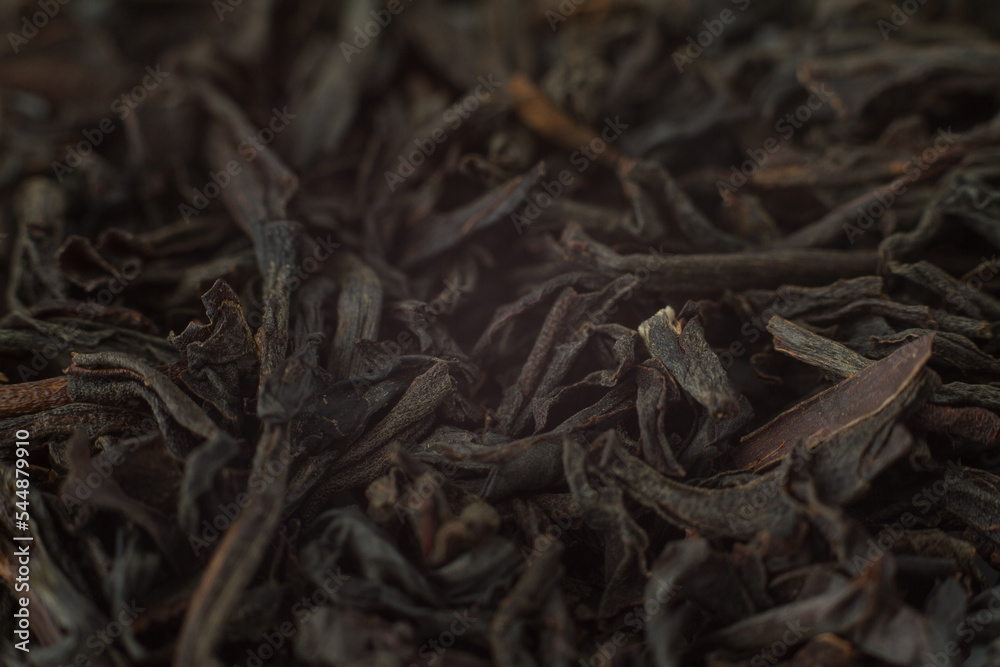 Macro shot of dried tea leaves as a background Macro shot of dried tea leaves as a background
