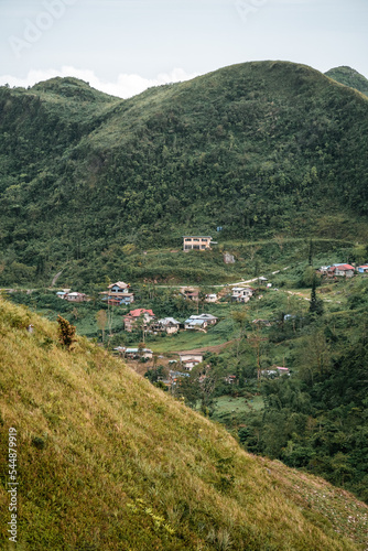 Drone view of Osmena Peak Cebu The Philippines viewpoint on the ocean photo