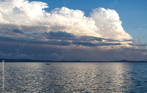 Landscape of Lake Bolsena. Viterbo province, Lazio, Italy.