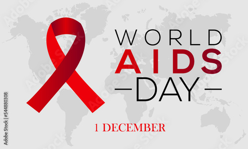  World AIDS Day observed each year during December. observed each year during December banner, Holiday, poster, card and background design. photo