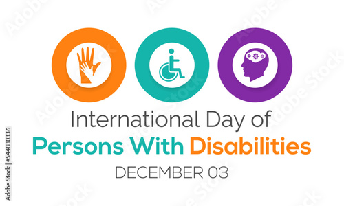 International Day of Persons with Disabilities (IDPD) is celebrated every year on 3 December. observed each year during December banner, Holiday, poster, card and background design.