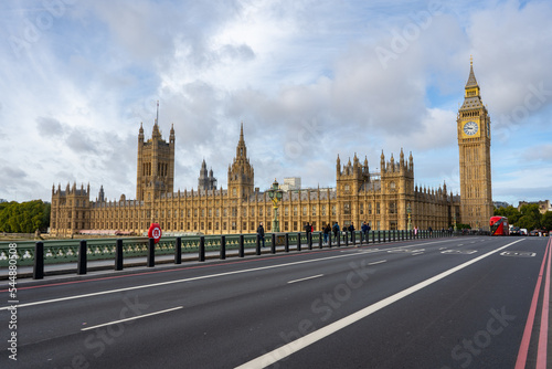 The Parliament and Big Ben from the road view