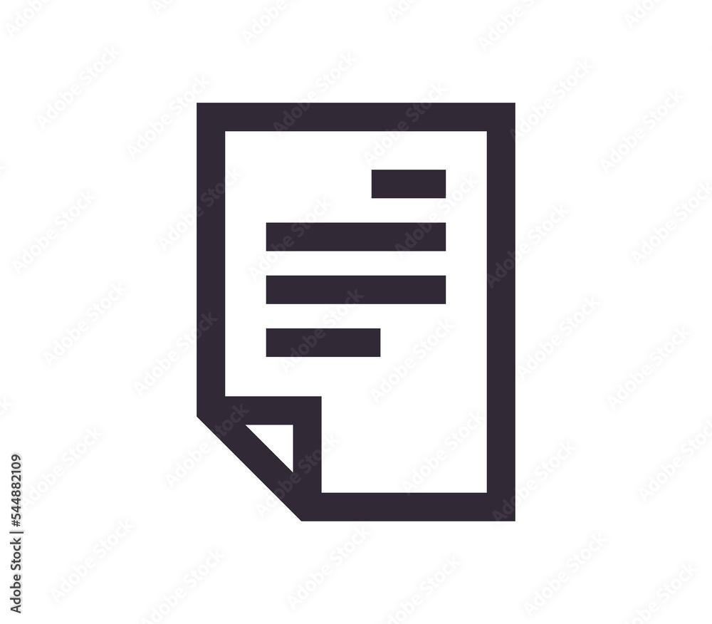 Document symbol and paper icon simple outline linear.
Document symbol and paper icon simple outline linear.