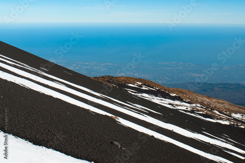 Slope of mount Etna volcano, Sicily, Italy