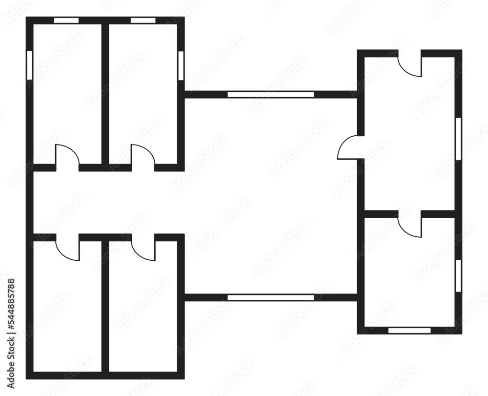 apartment-architectural-plan-top-view-of-floor-plan-vector-blueprint