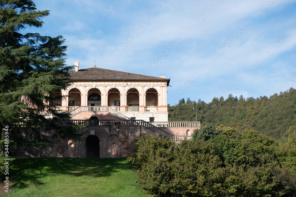 The Villa dei Vescovi is a renaissance-style, rural palatial home In Torreglia