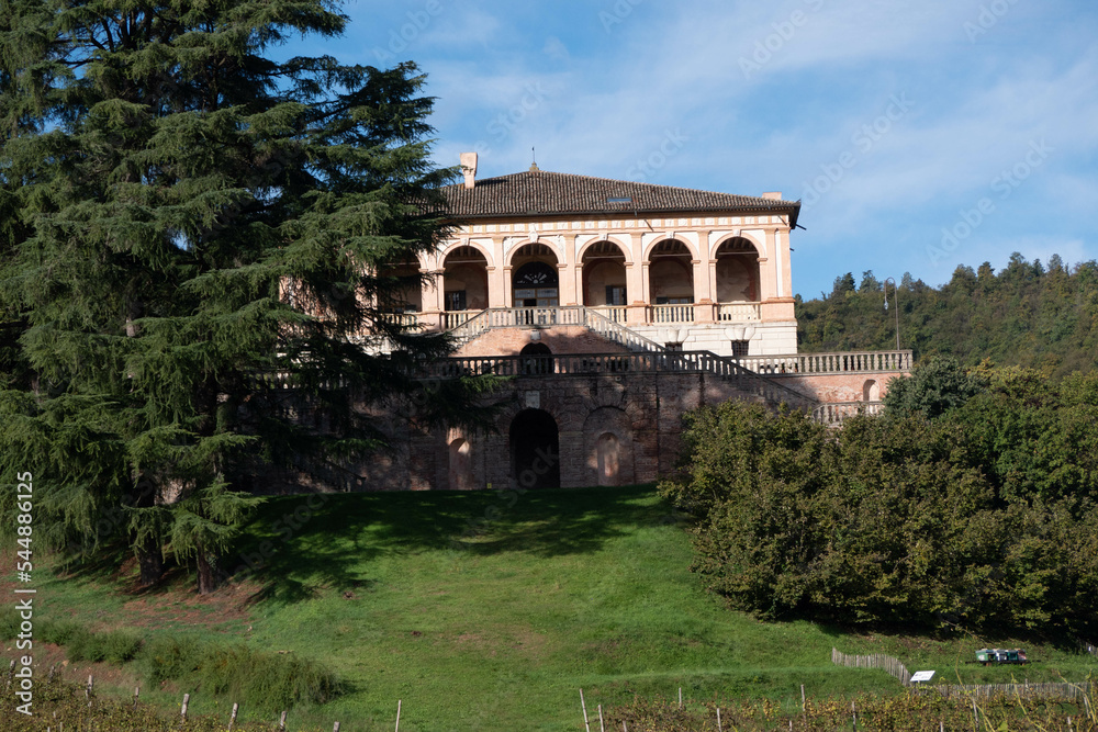 The Villa dei Vescovi is a renaissance-style, rural palatial in Padua
